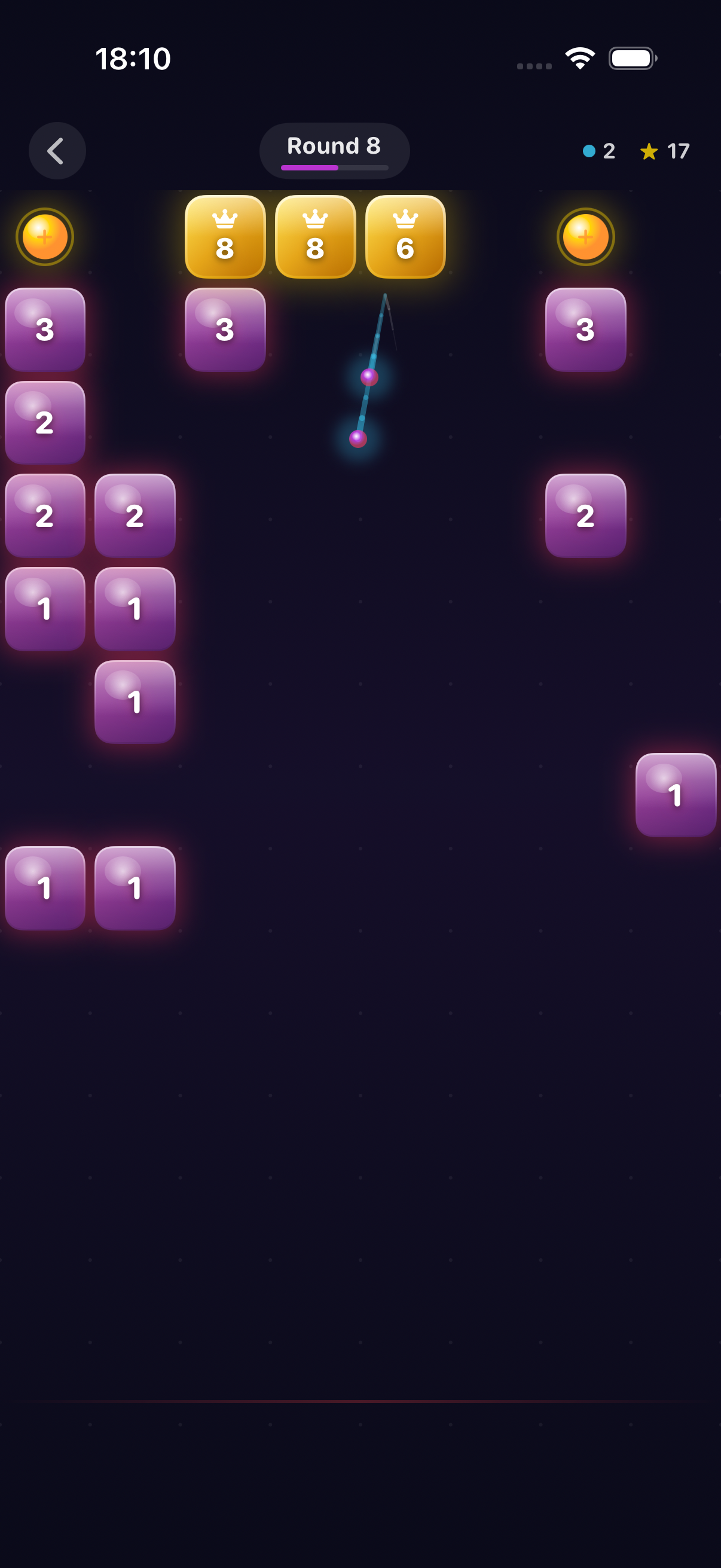Bounce & Shatter boss round — massive golden boss block battle