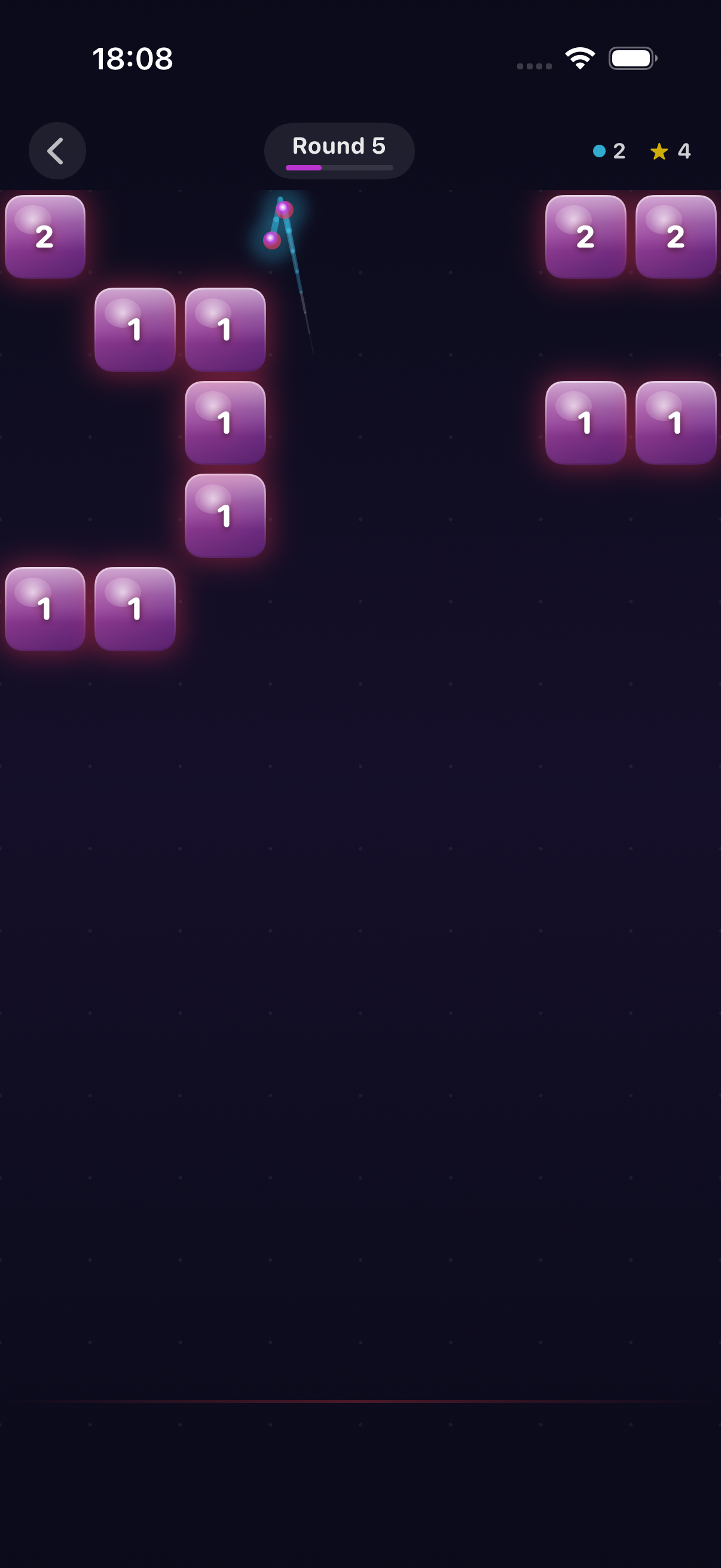 Bounce & Shatter gameplay — aim and fire balls to shatter colorful blocks